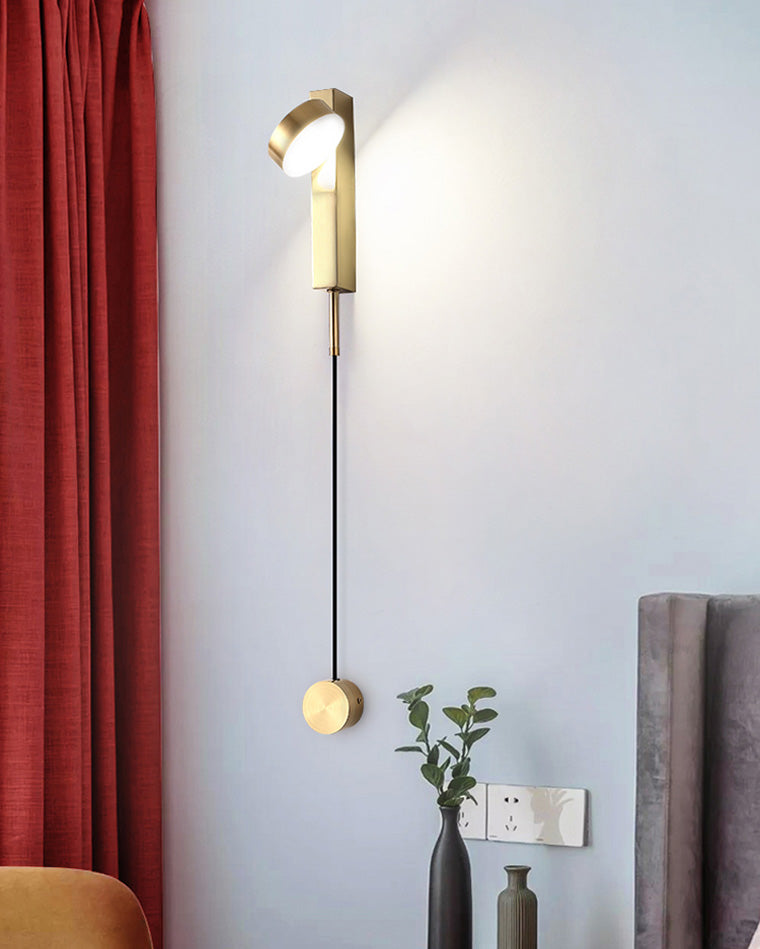 Adjustable Black/Gold Pendulum Wall Light
