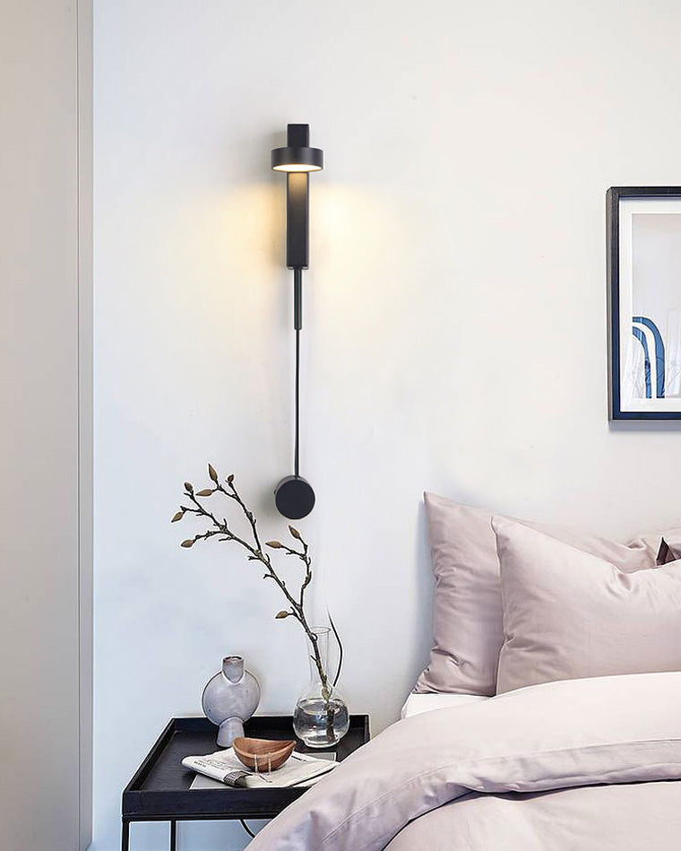 Adjustable Black/Gold Pendulum Wall Light