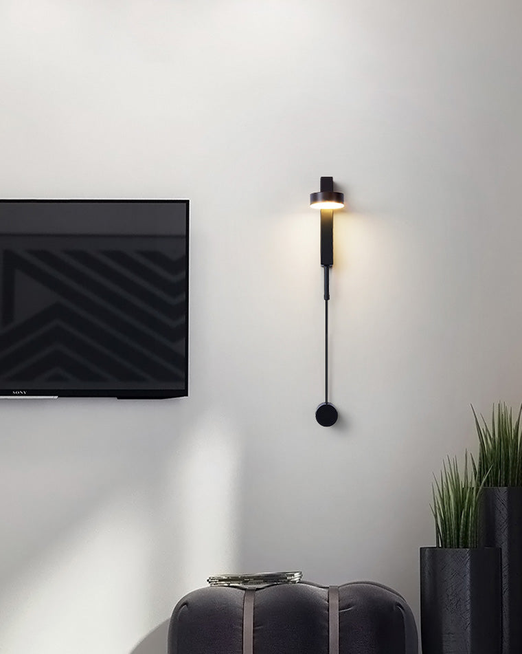 Adjustable Black/Gold Pendulum Wall Light