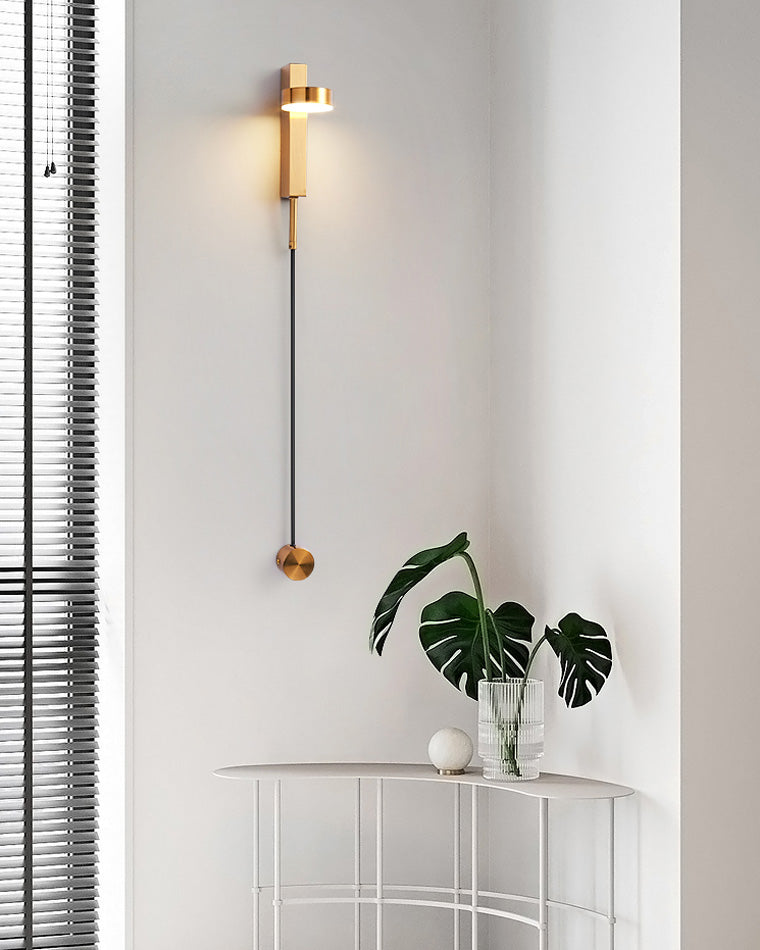 Adjustable Black/Gold Pendulum Wall Light