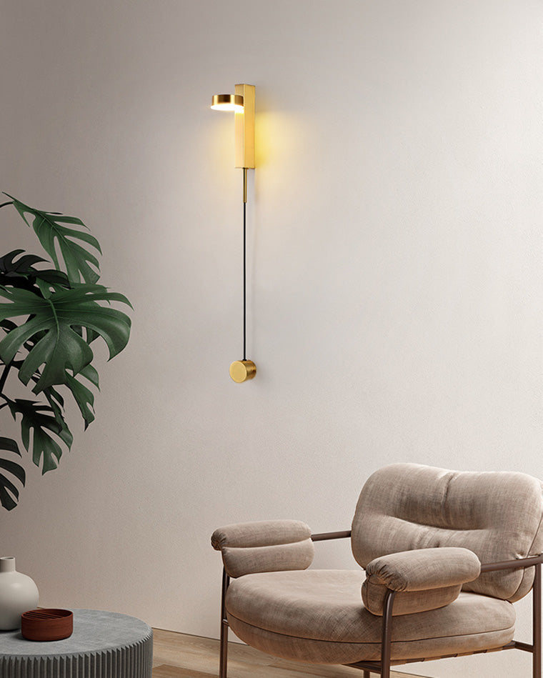 Adjustable Black/Gold Pendulum Wall Light