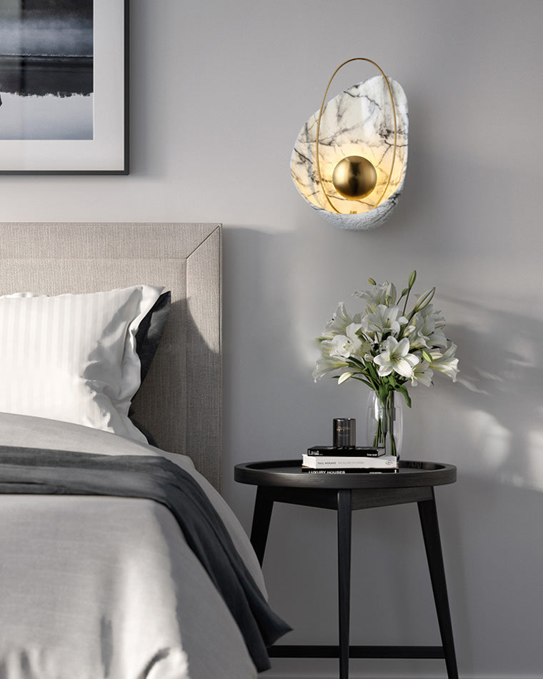 Sculptural Marble Wall Sconce