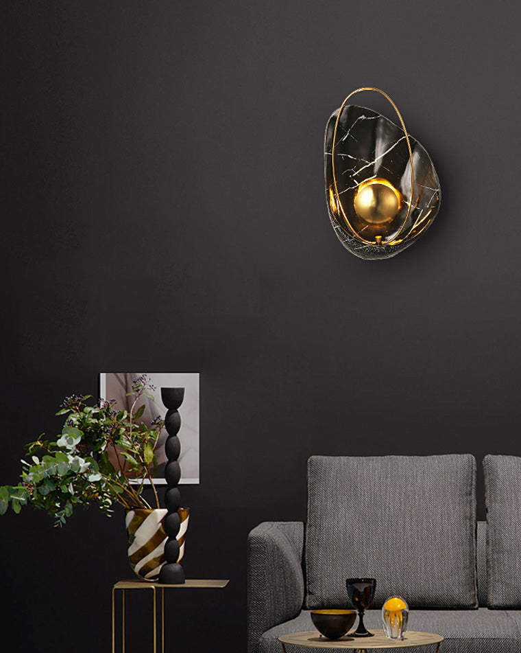 Sculptural Marble Wall Sconce