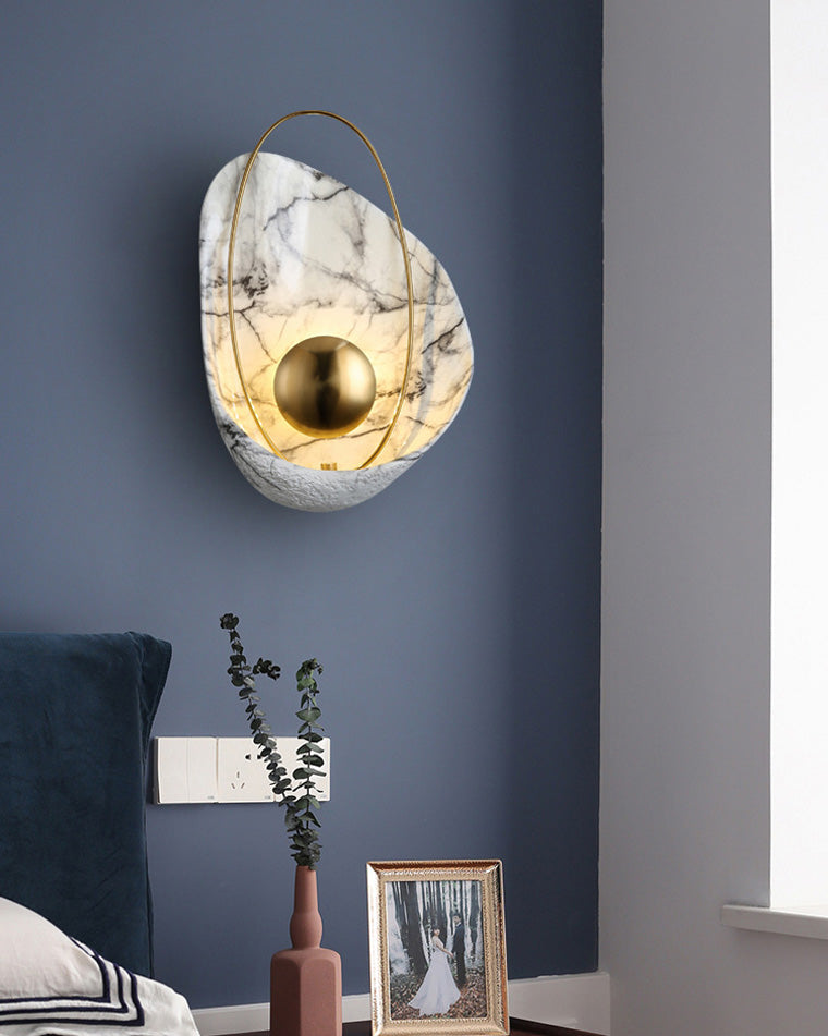 Sculptural Marble Wall Sconce
