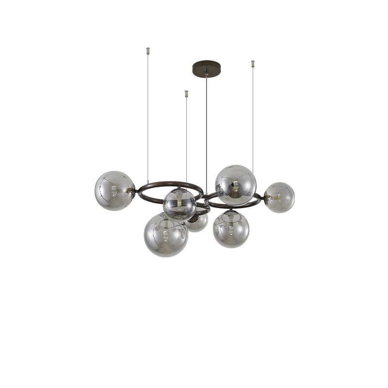 Lustre Boules de Verre Colorées