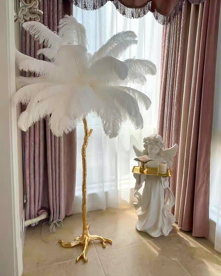 "Feather Oasis" Floor Lamp