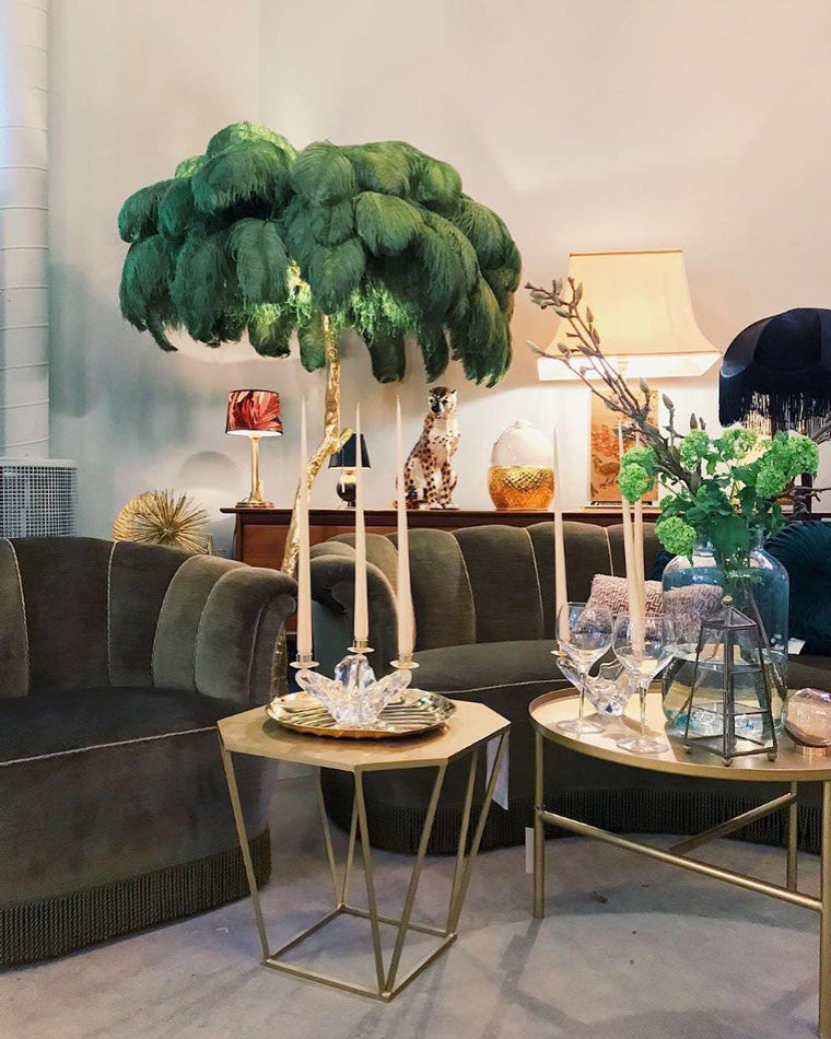 "Feather Oasis" Floor Lamp