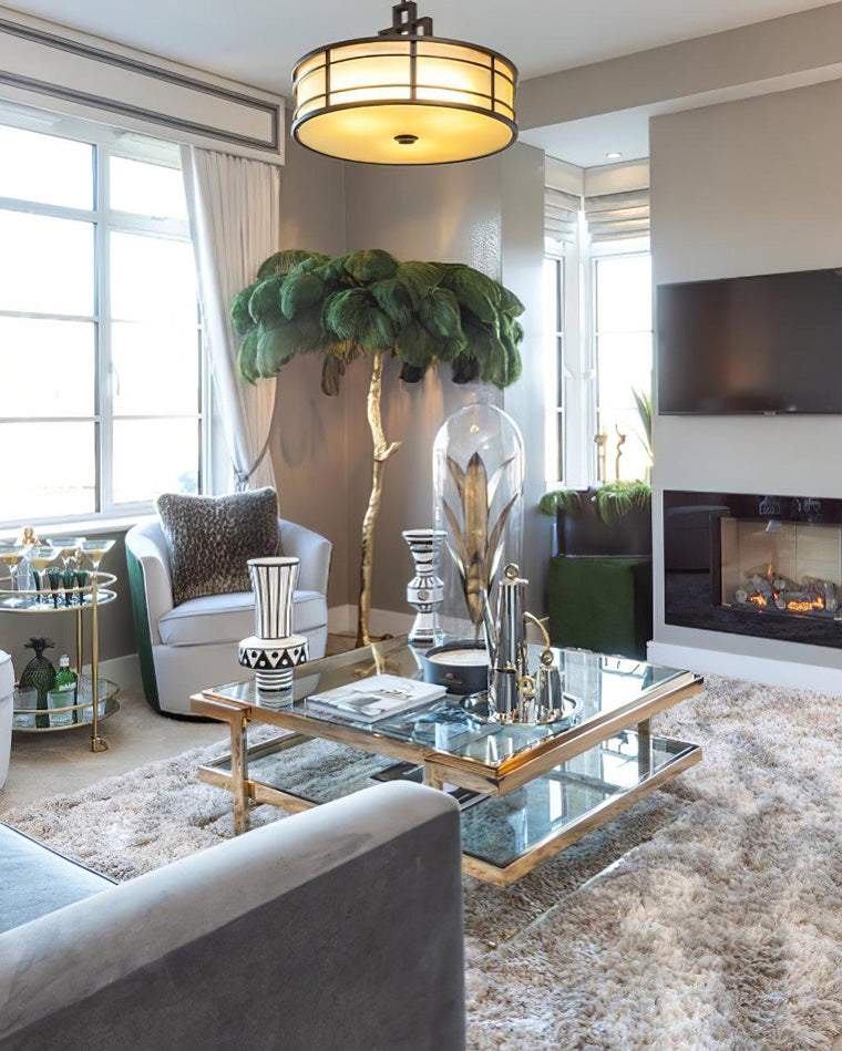 "Feather Oasis" Floor Lamp