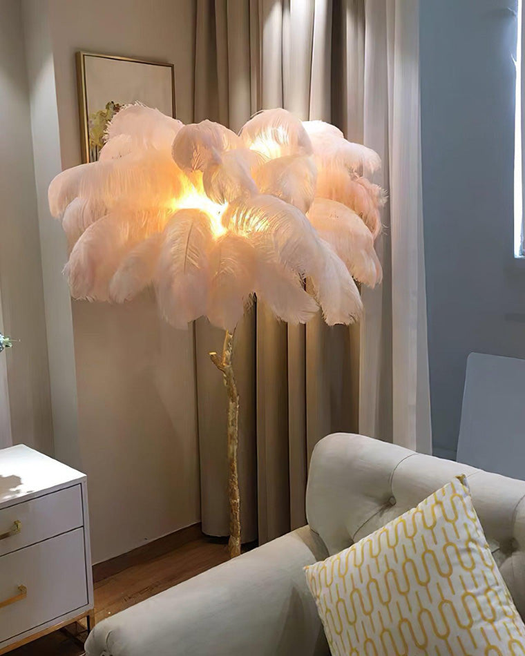 "Feather Oasis" Floor Lamp