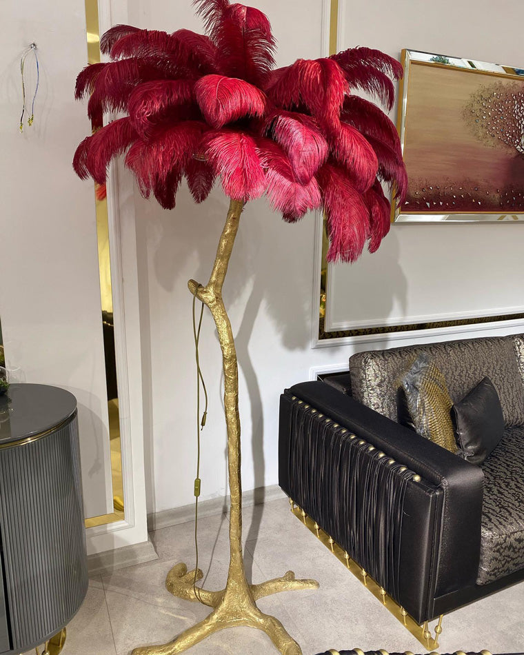 "Feather Oasis" Floor Lamp