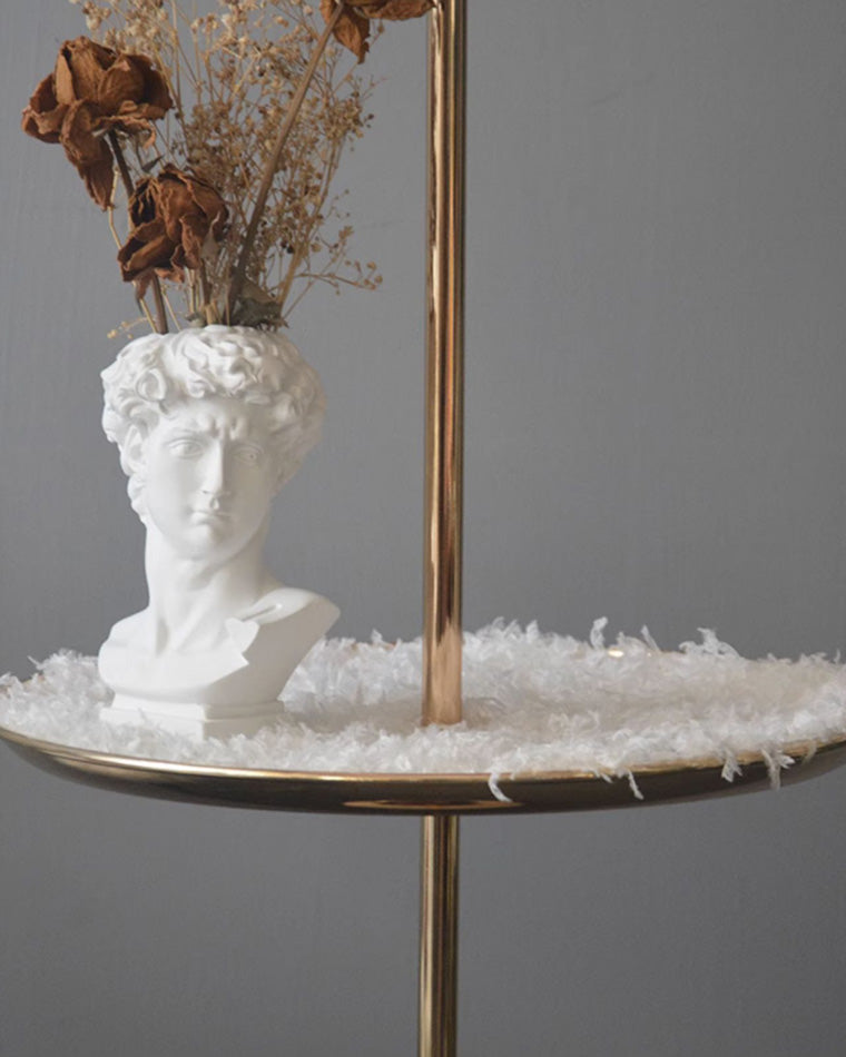 Lampadaire "Palmier Plumeux" avec Plateau