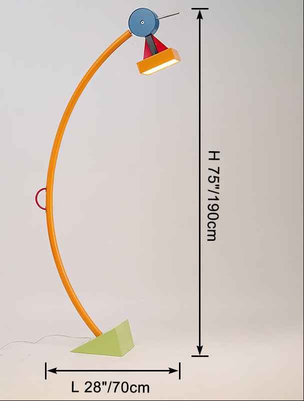 Multicolored Arc Floor Lamp