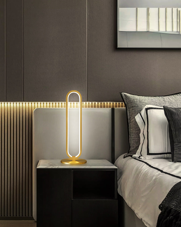 Oval Table Lamp - Brass Skin