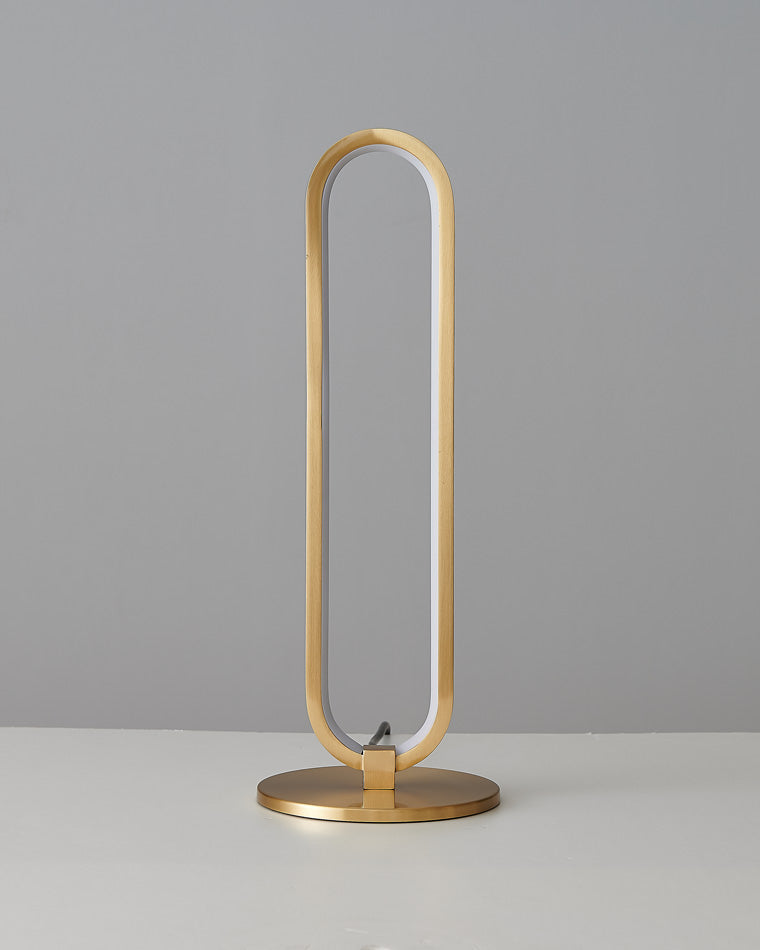 Oval Table Lamp - Brass Skin