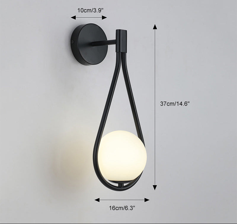 Water Drop Glass Globe Wall Light