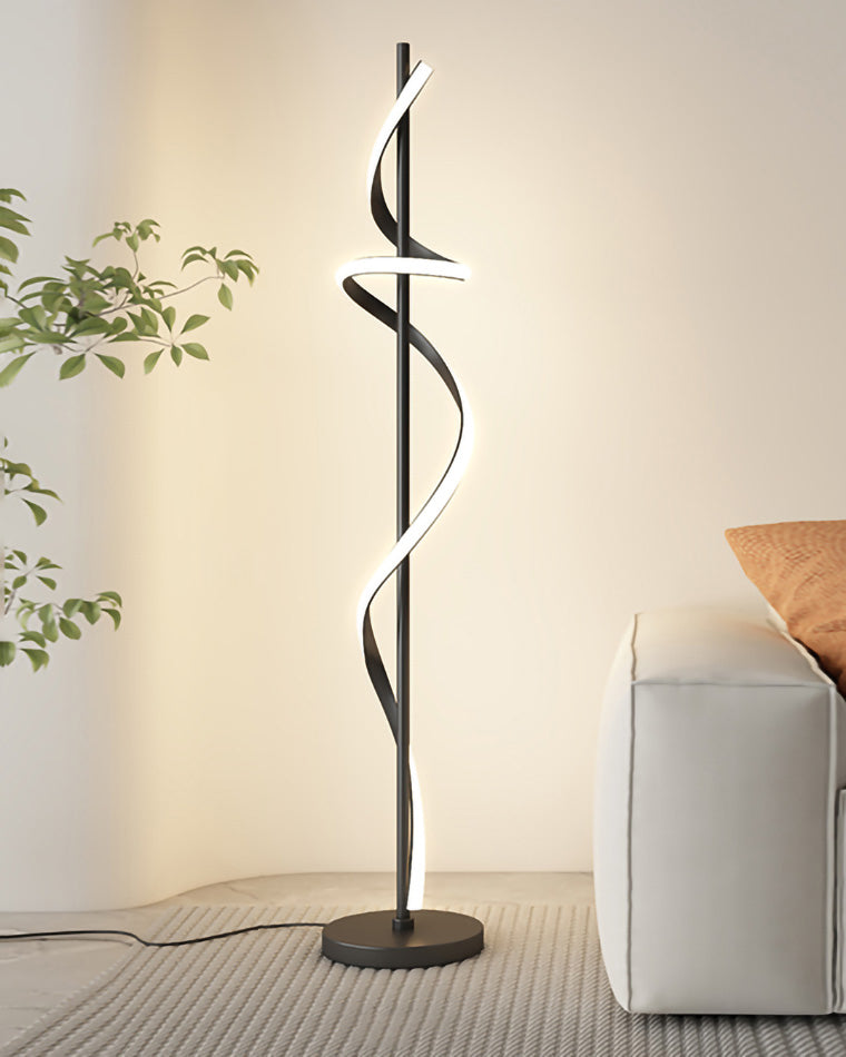 "Spiral Glow" LED floor lamp