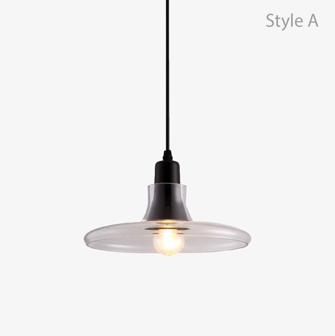 Variant image for Suspension Vintage en Verre Fumé - Élégance Lumineuse-9