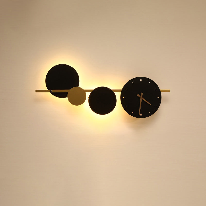 Applique Murale Horloge Sculpturale avec Éclairage LED