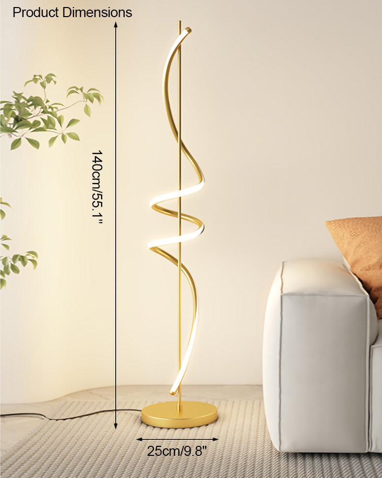 "Spiral Glow" LED floor lamp