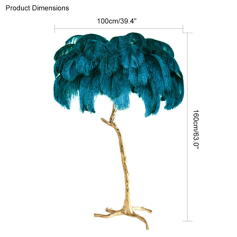 "Feather Oasis" Floor Lamp
