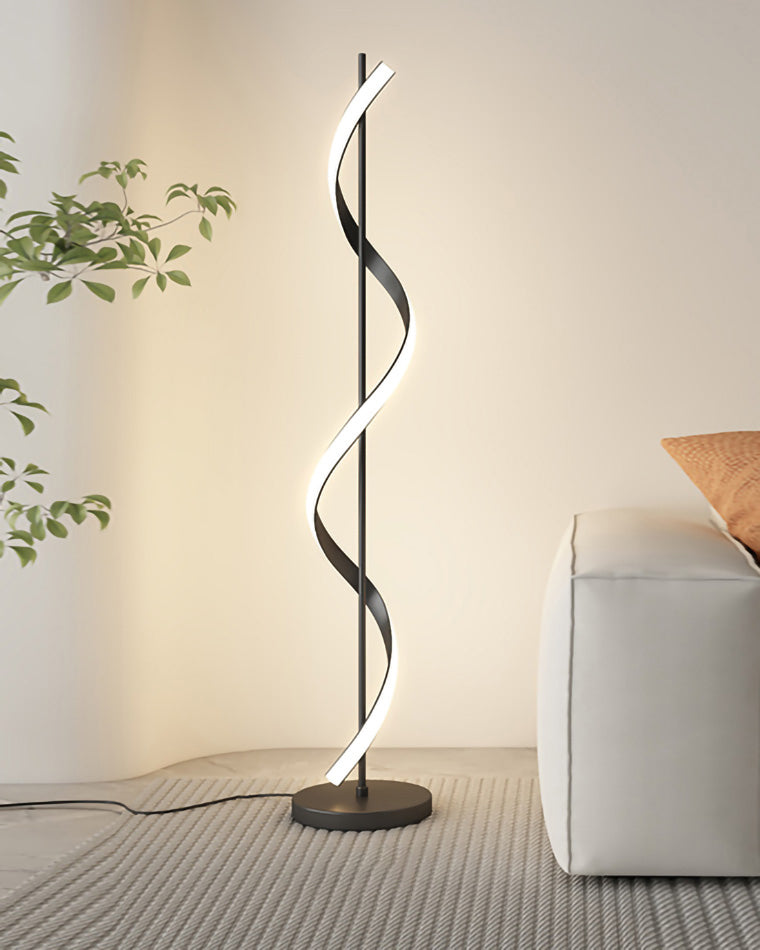 "Spiral Glow" LED floor lamp