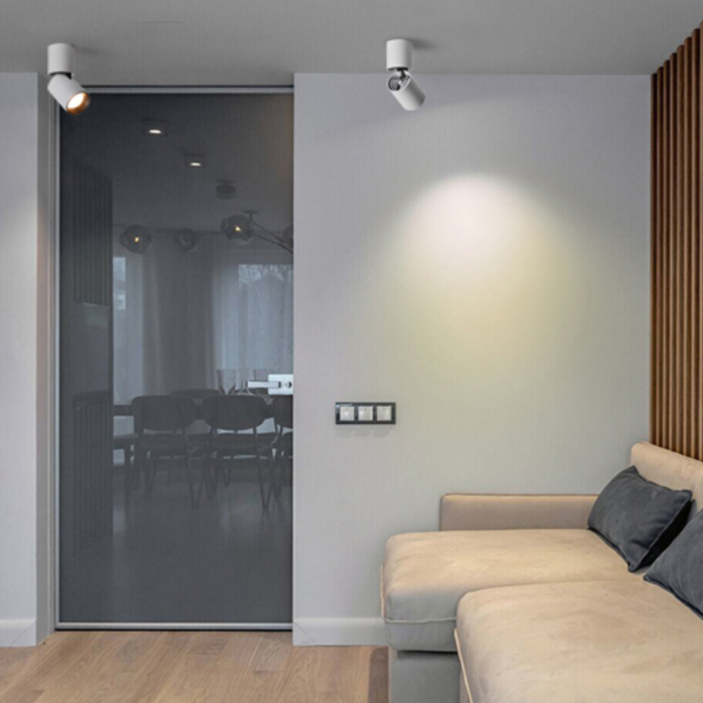 Cylindre LED Orientable - Éclat Minimaliste Plafonnier Suspendu-4