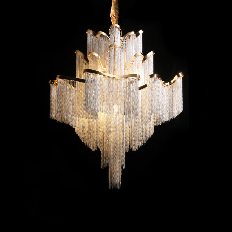 Lustre Cascade Métallique