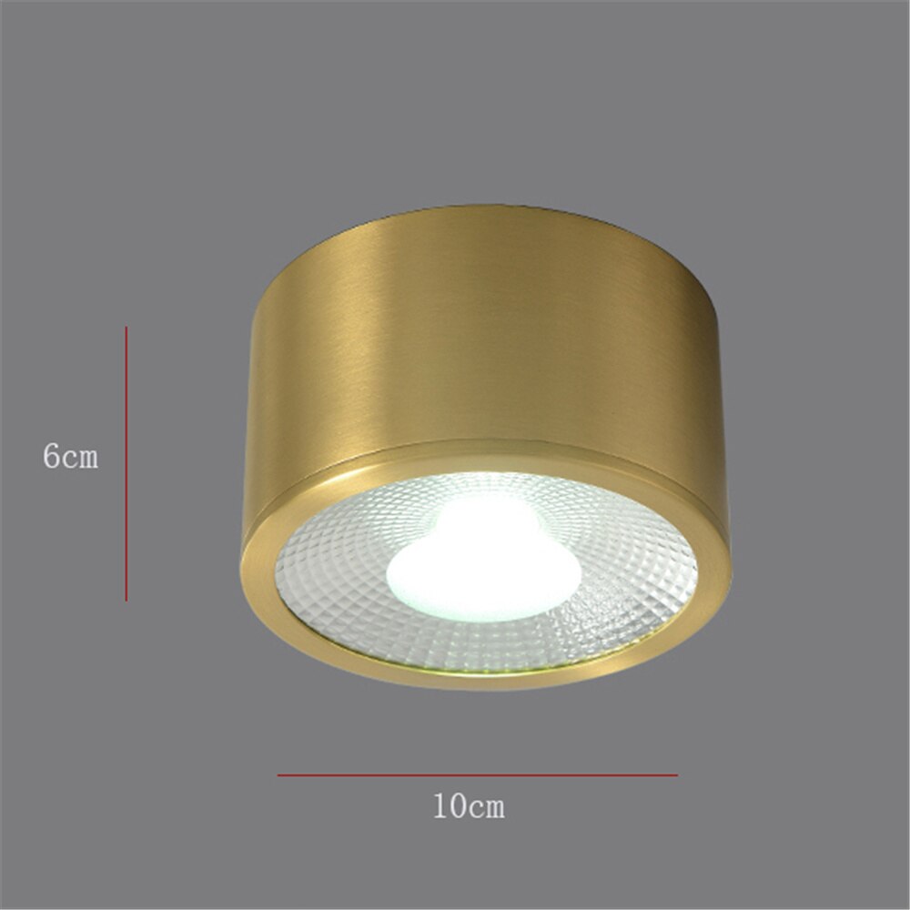Variant image for Spot Lumineux Plafond Cylindrique Moderne - Tarm Doré-11