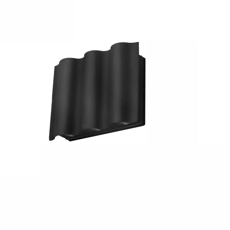 Applique Murale Extérieure Éclats Noirs – Éclairage Double Faisceau