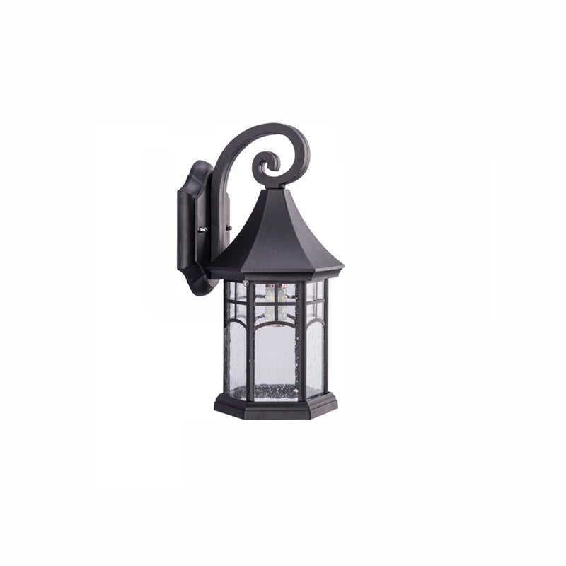 Colonial Outdoor Wall Sconce – Vintage Black and Brown Glow
