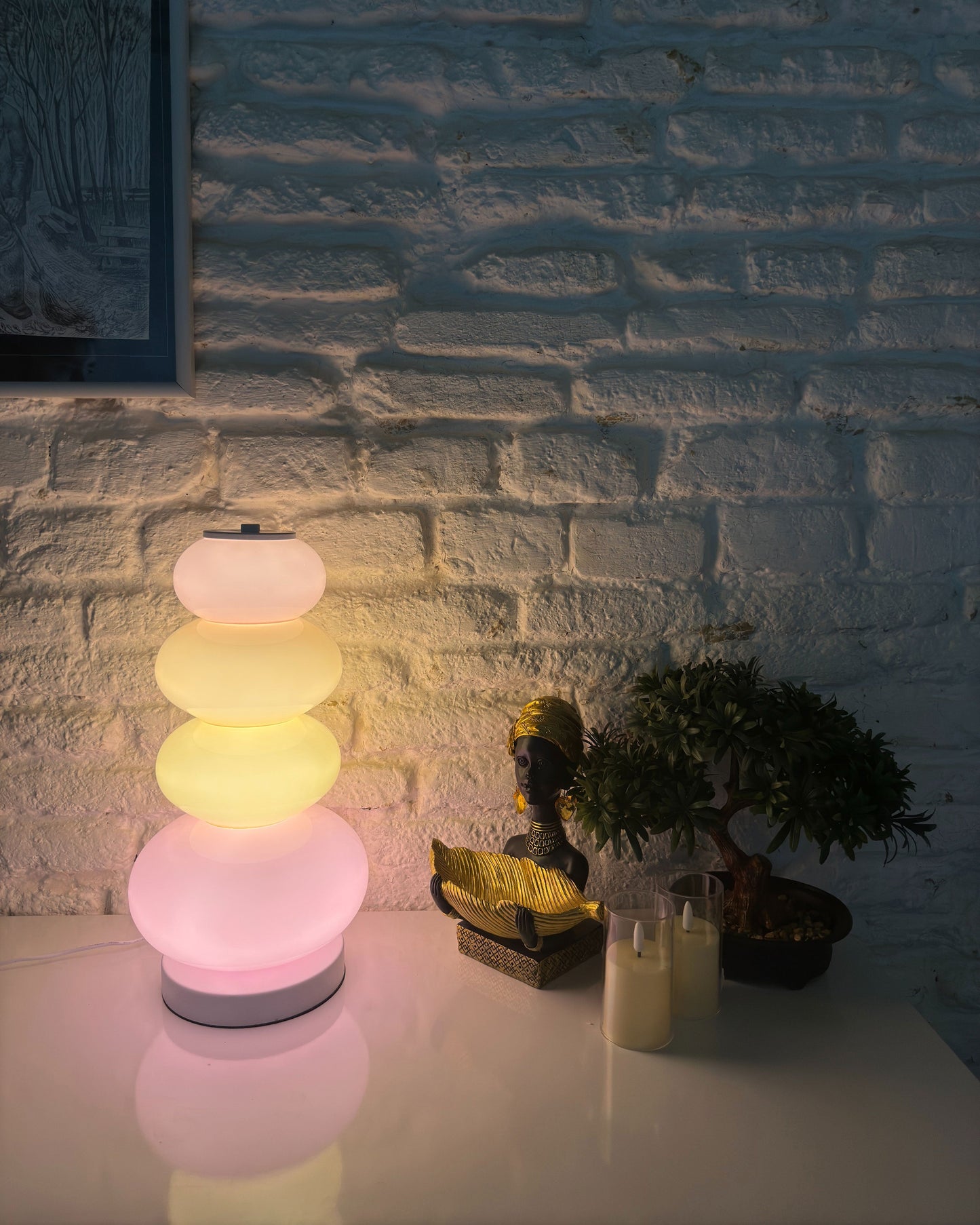 "Gourmet Prism" Column Floor Lamp