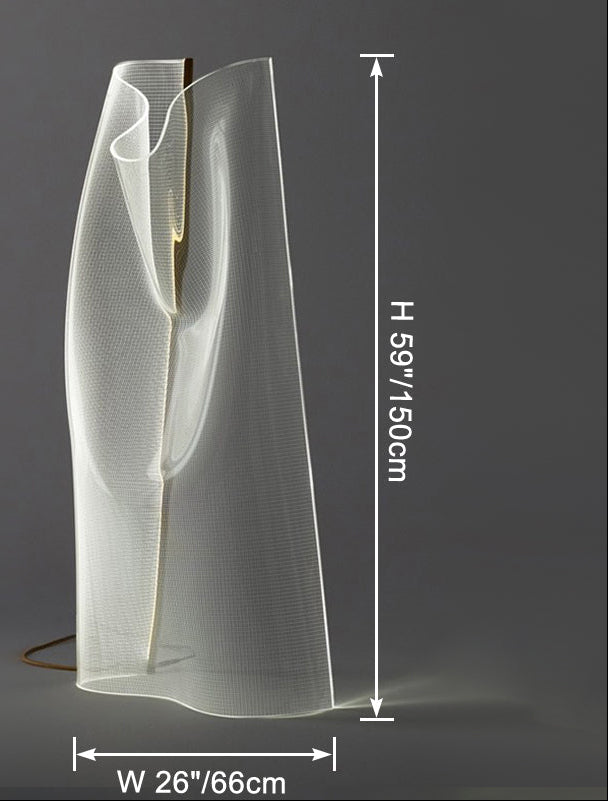 Lampadaire Sculptural Acrylique