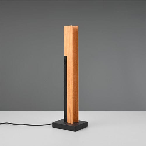 Lampe Chevet Noire et Bois - Style Scandinave Minimaliste