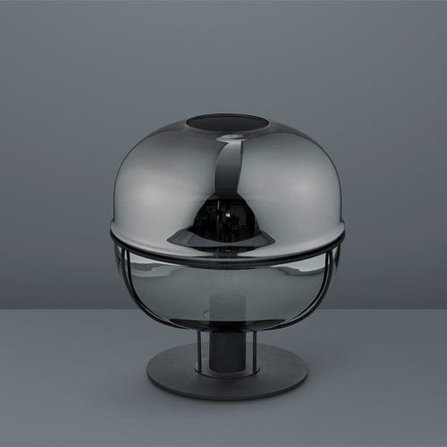 Lampe Design Boule - Abat Jour Verre Noir