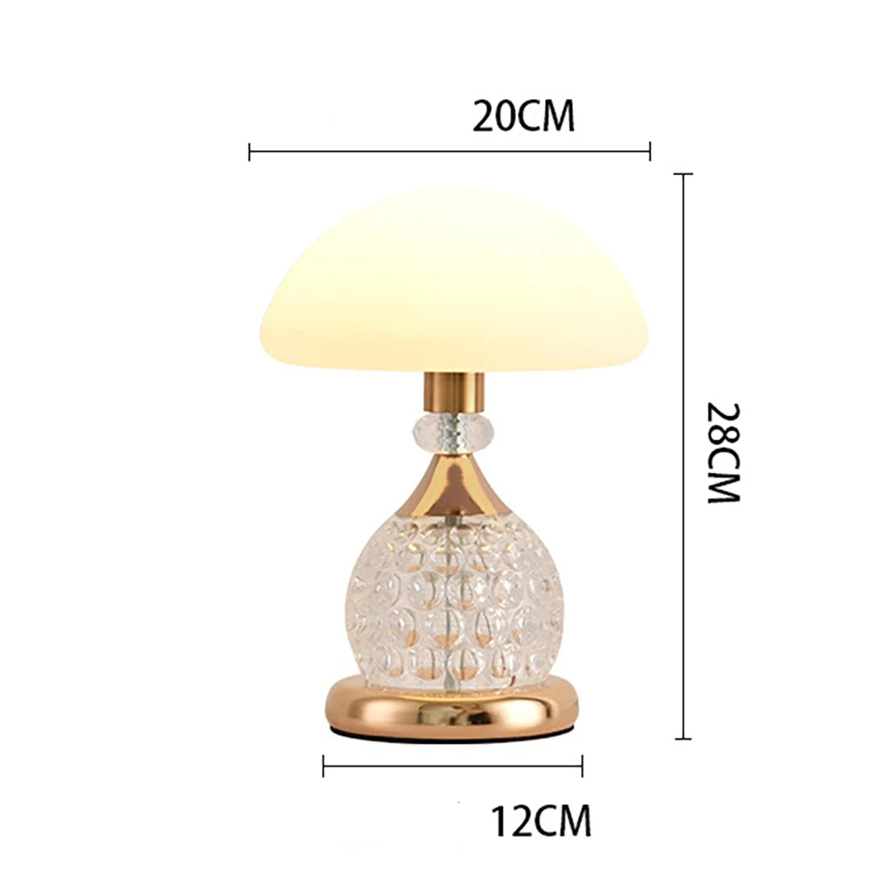 Lampe d'Ambiance Champignon Cristal - Éclat Naturel