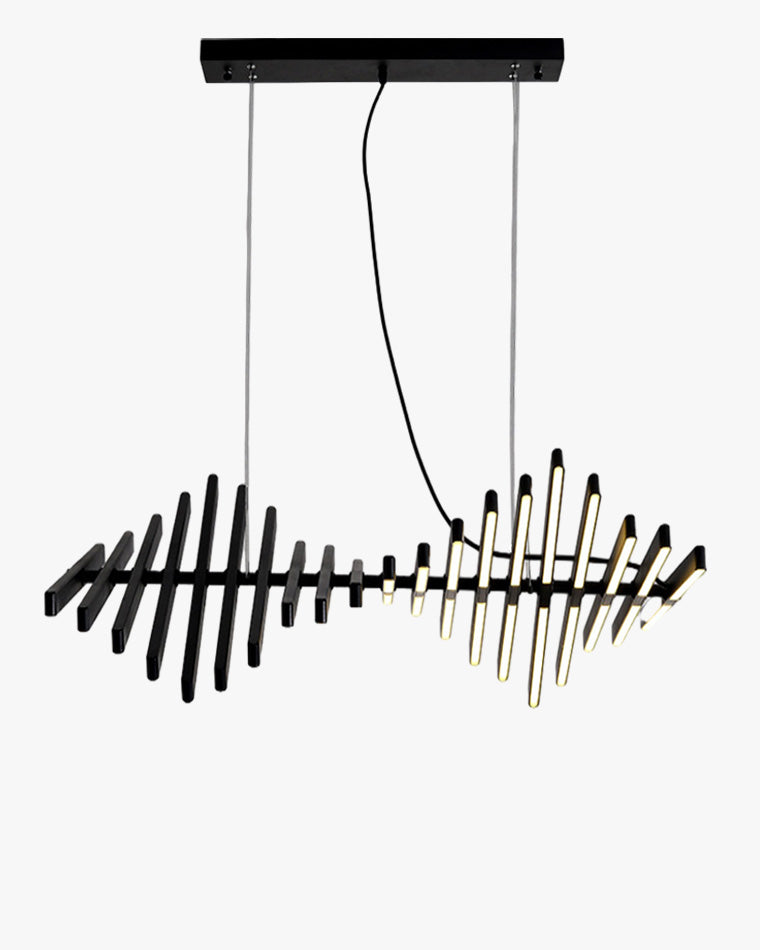 Lustre « Aquila » Modulable – Design Sculptural en Arête de Poisson