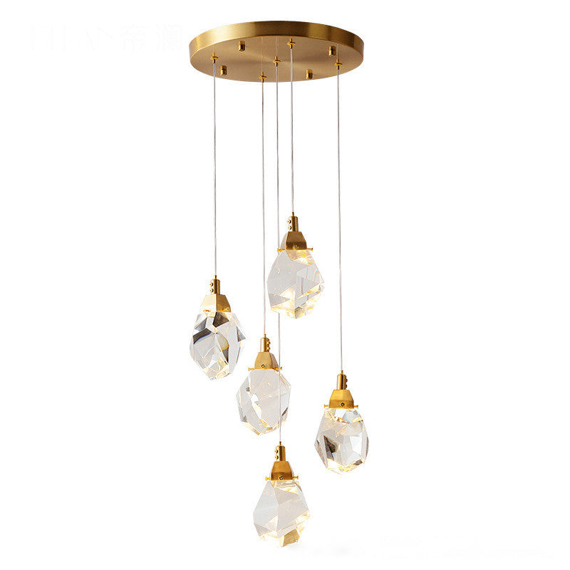 Lustre Pluie de Cristal - Élégance Naturelle