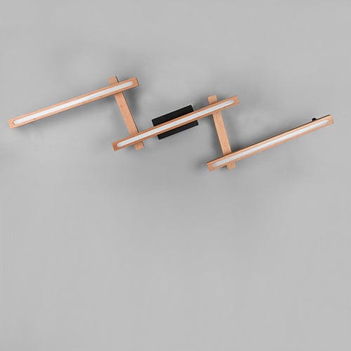 Plafonnier LED Style Rustique Bois