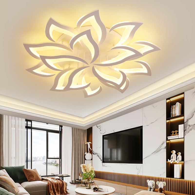Plafonnier LED Éclat Floral - Design Contemporain pour Salon 10