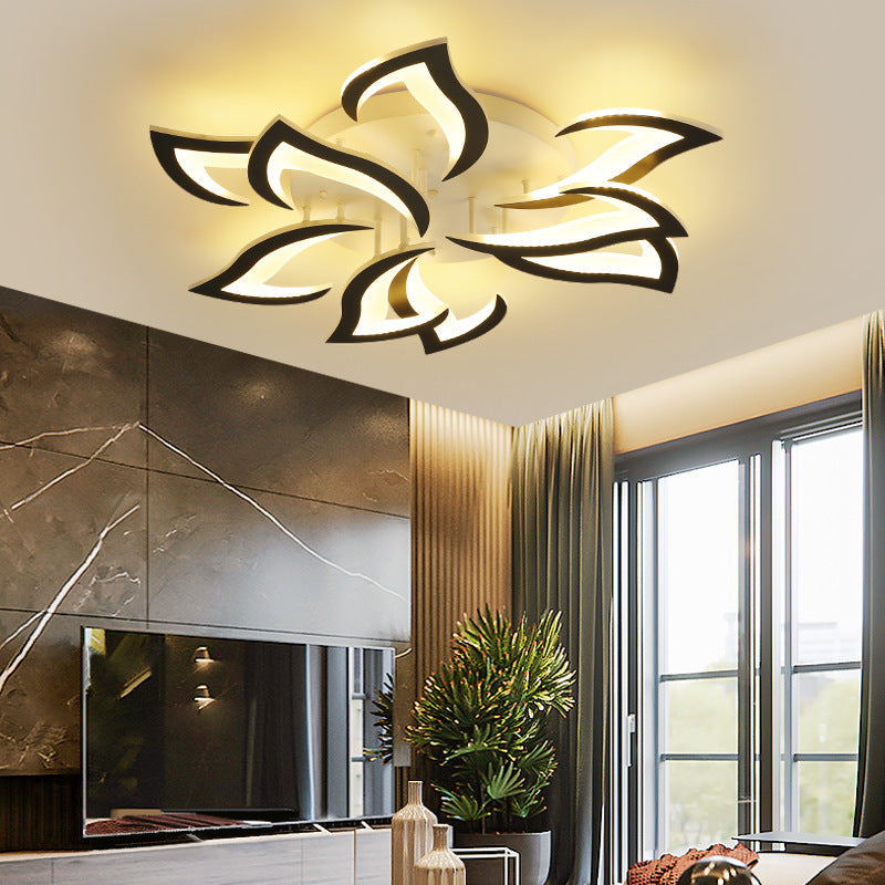 Plafonnier LED Éclat Floral - Design Contemporain pour Salon 13