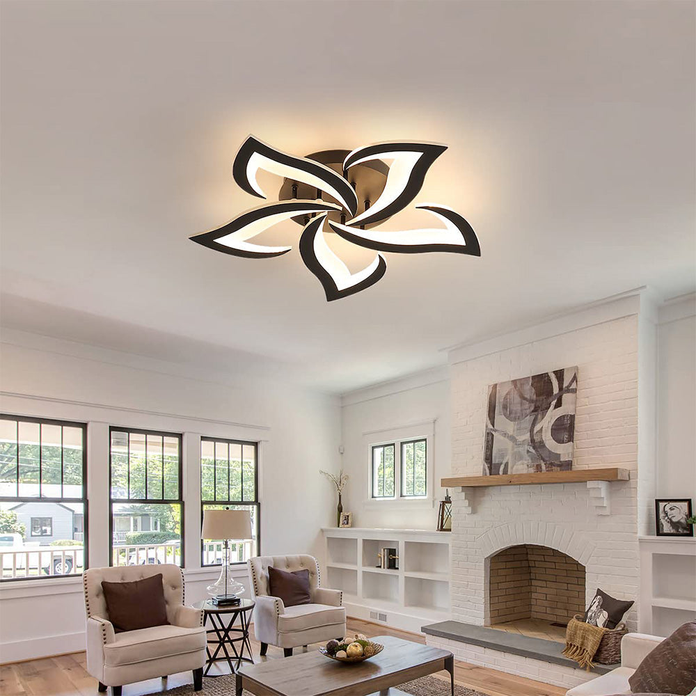 Plafonnier LED Éclat Floral - Design Contemporain pour Salon 8