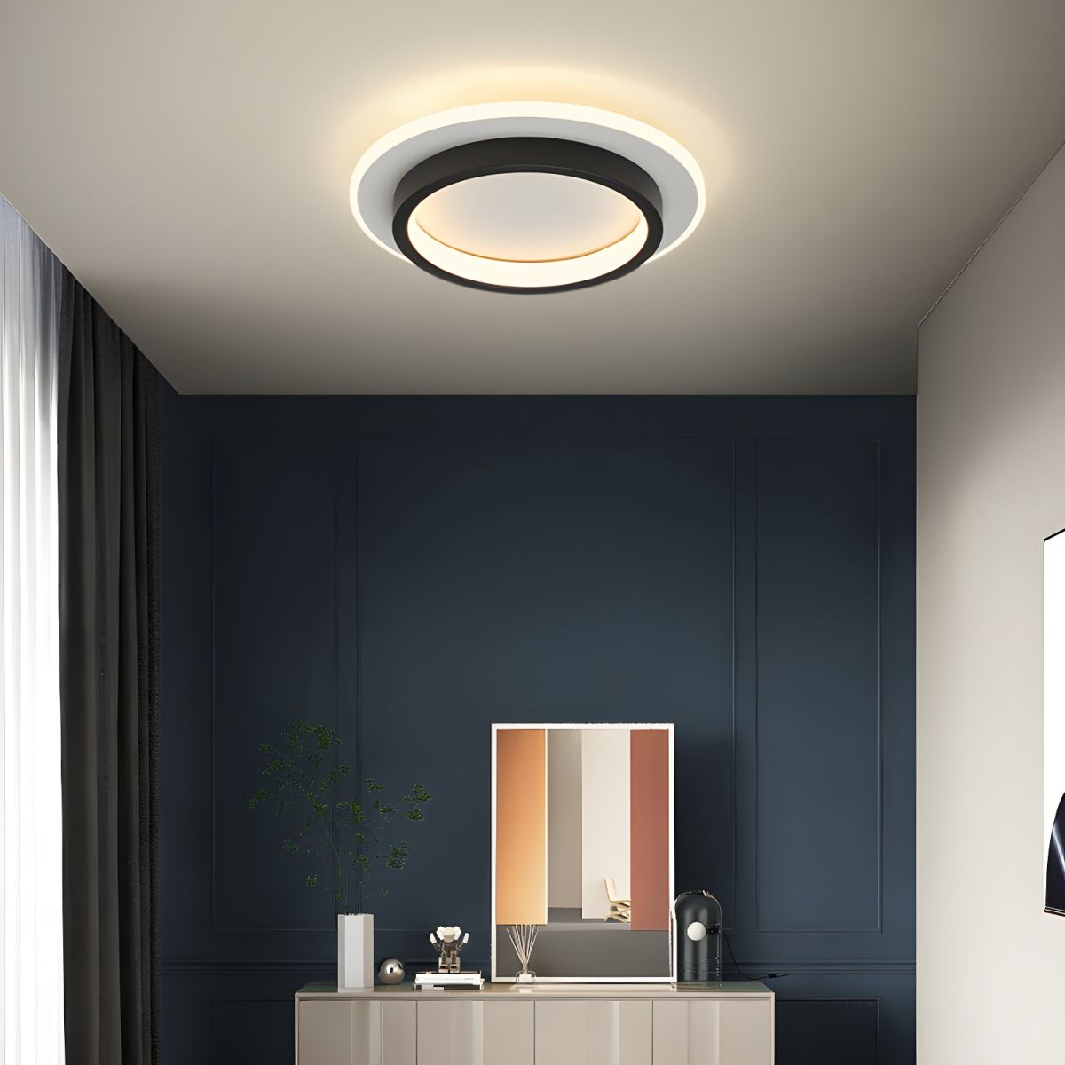 Plafonnier LED Élégance Métallique - Design Contemporain pour Salon 8