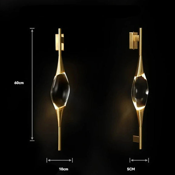Applique Murale Laiton Verre Design