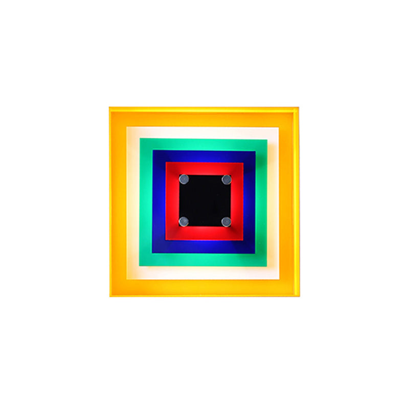 Colorful Square Art Wall Light