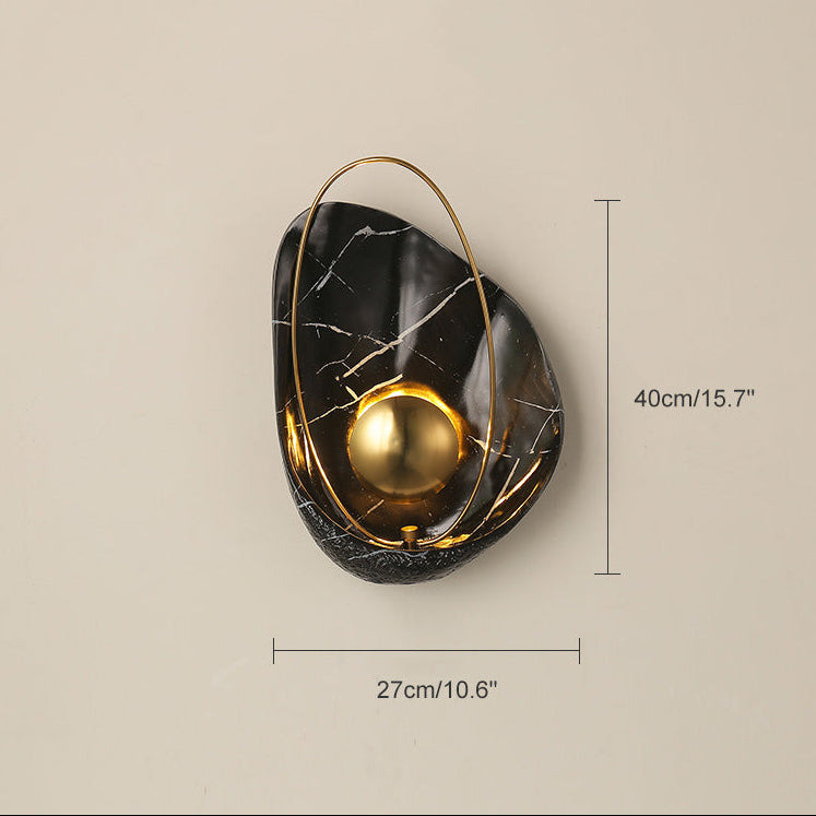 Sculptural Marble Wall Sconce