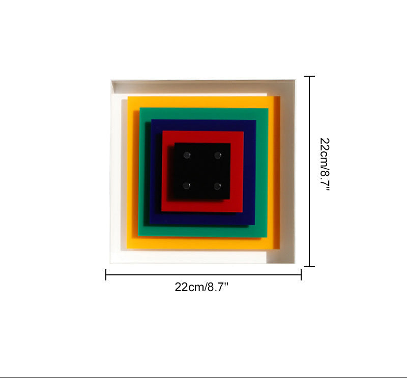 Colorful Square Art Wall Light