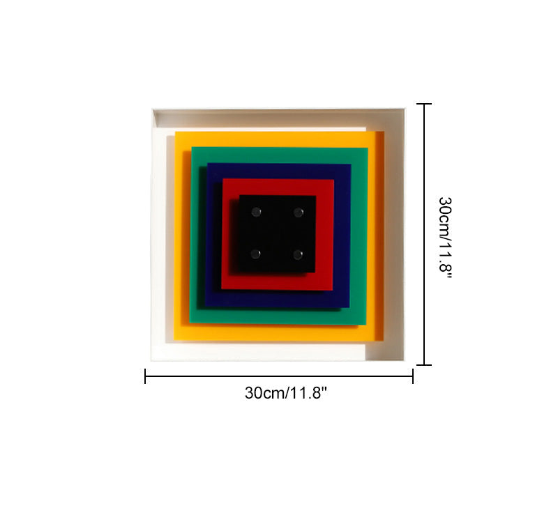 Colorful Square Art Wall Light