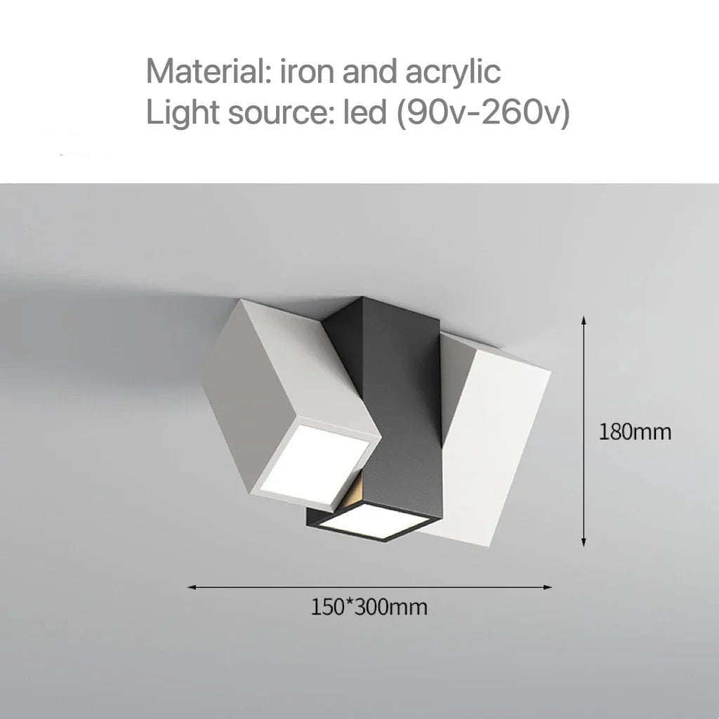 Variant image for Plafonnier LED Design Éclat Noir - Luminaire Élégant Moderne-16