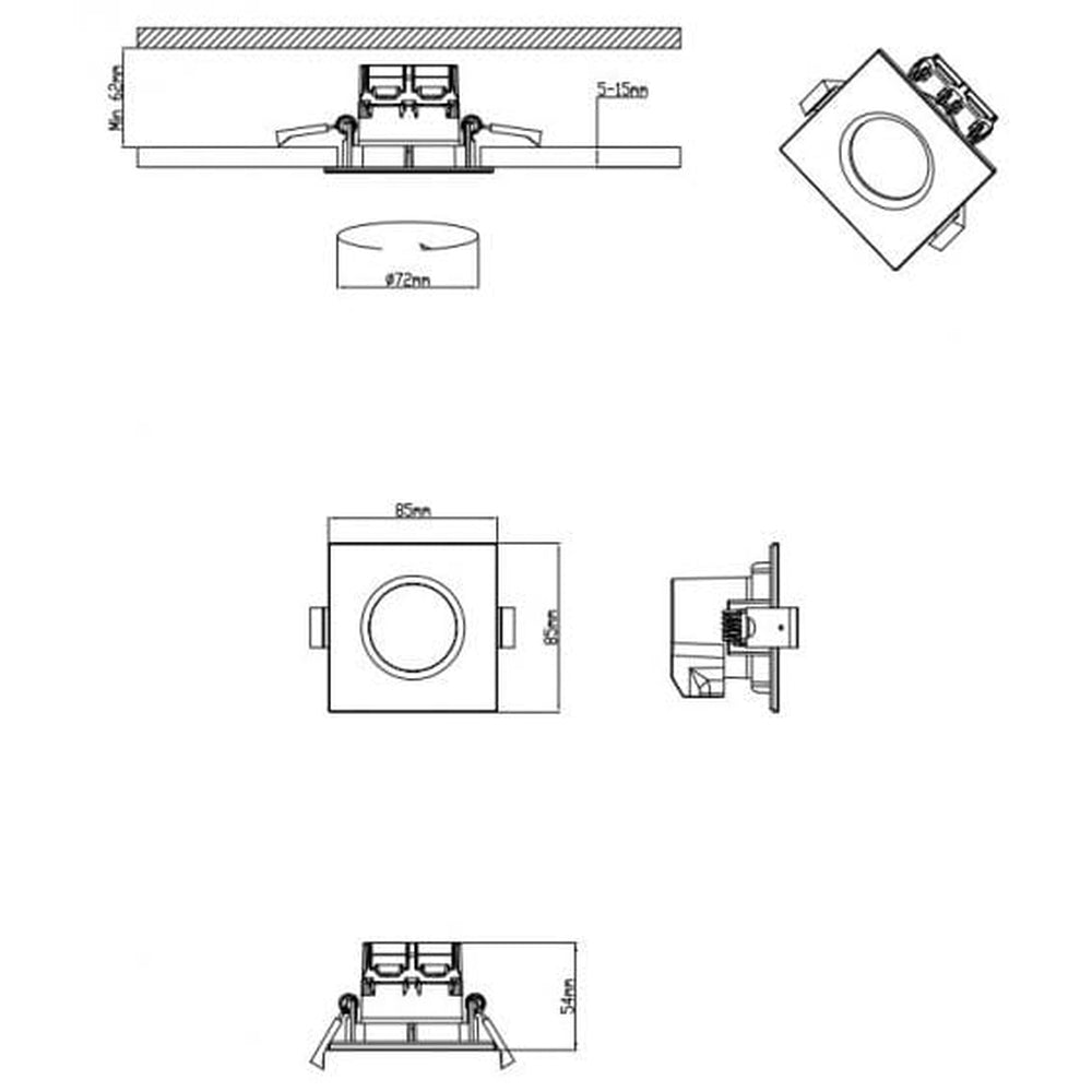 Spot Encastrable Blanc Mat