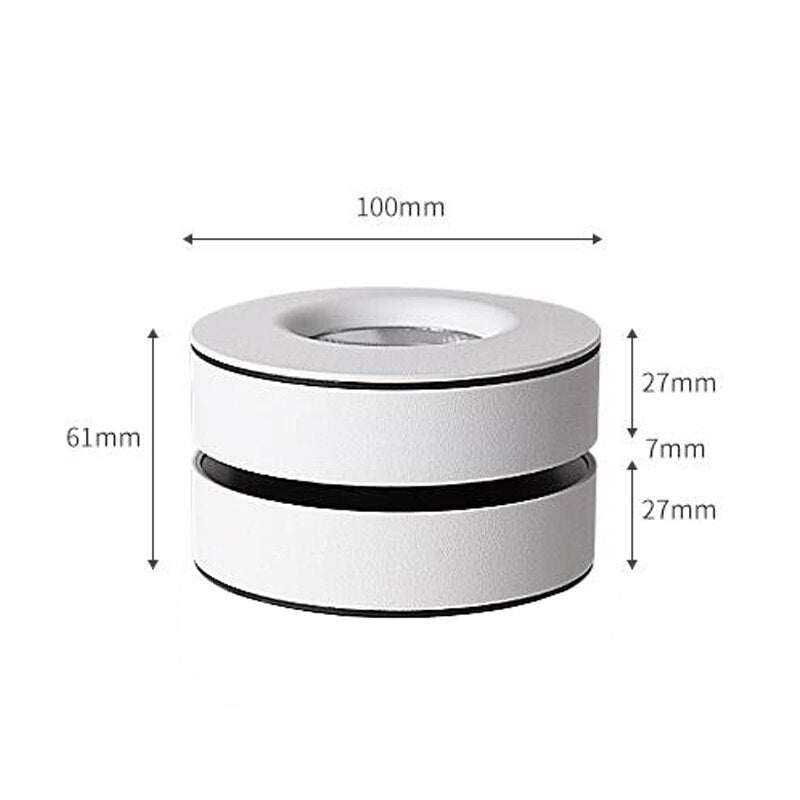 Spot LED Rond Rotatif 355°